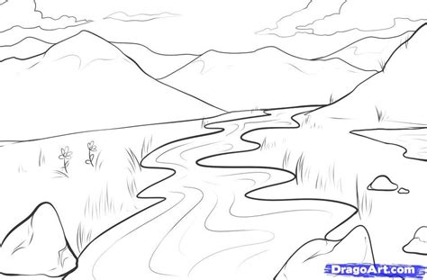 How To Draw Landscape Step By Step At Drawing Tutorials