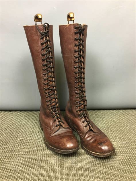 Wwi Brown Leather Army Officers Boots