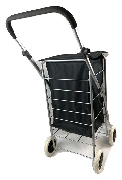 Premium Portable 4 Wheel Shopping Trolley Adjustable Handle Folding Ebay