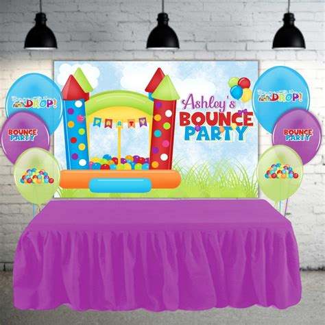 Bouncehouse Party Banner Etsy Party Banner Digital Banner Custom