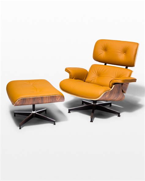 Ch588 Brown Eames Style Lounge Chair And Ottoman Prop Rental Acme