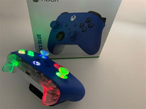 Brand New Blue Xbox One Controller W Color Changing Led Mod Etsy