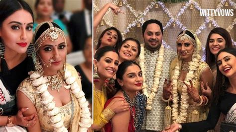 ishqbaaz actress additi gupta wedding photos with drashti dhami krytsle d souza kamra anita