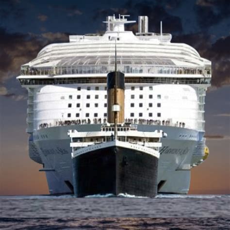 Titanic Vs A Modern Cruise Ship Fleet Comparison With