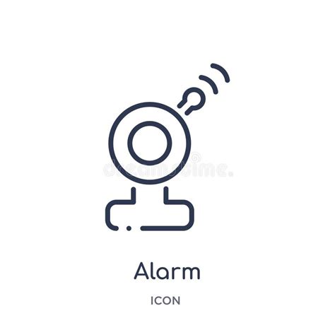 Alarm Button Icon In Trendy Design Style Alarm Button Icon Isolated On White Background Stock