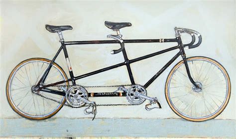 Track Tandem 19 Bicycle Paintings Prints And Custom Bike Art Portraits