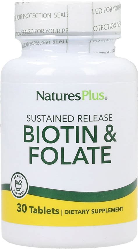 Biotin And Folic Acid 30 Tablets Natures Plus Vitalabo Online Shop