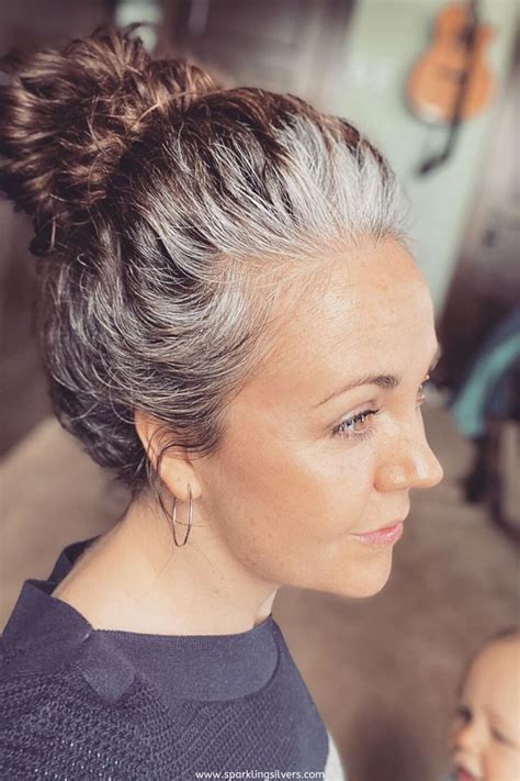 People go gray at all different ages. Pin on Gray Hair Updos