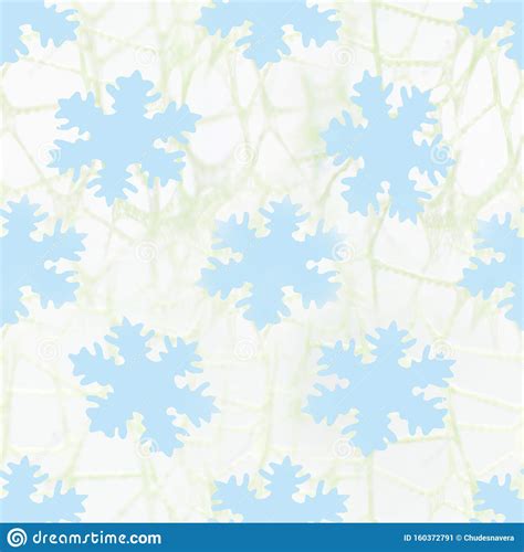 Christmas Theme Beautiful Blue Snowflakes On A White Background