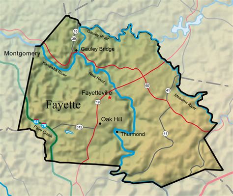 Fayette County Wv Map Cities And Towns Map