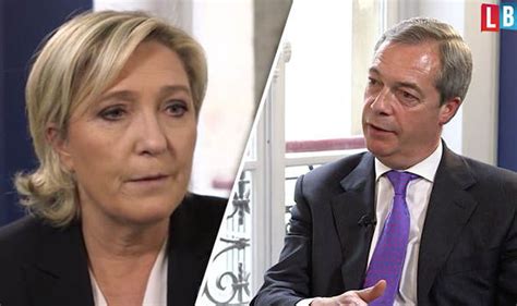 Farage Marine Le Pen Slams Threats To Open Calais Border After Brexit