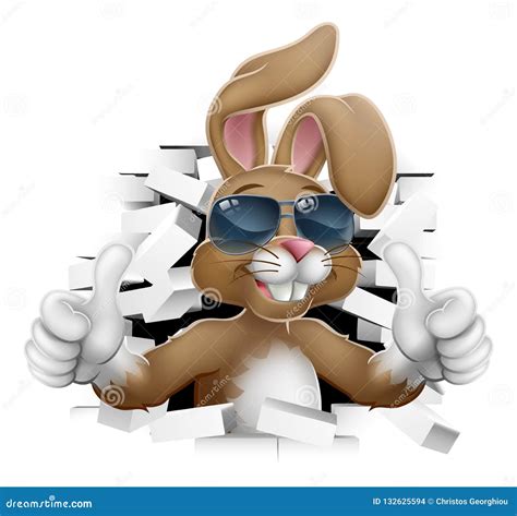 Bunny With Shades Cartoon Vector Cartoondealer Com