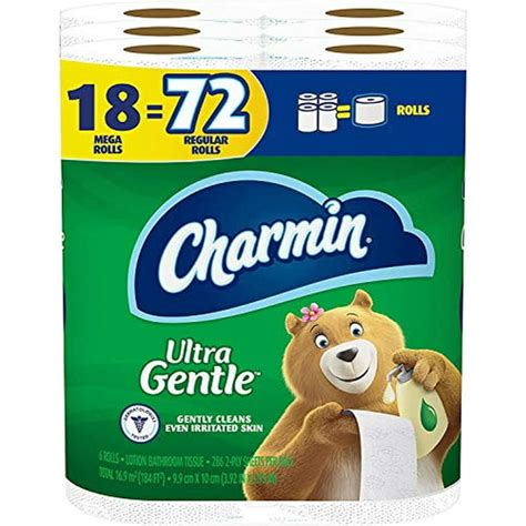 Charmin Ultra Gentle Toilet Paper 6 Count Pack Of 3 18 Mega Roll
