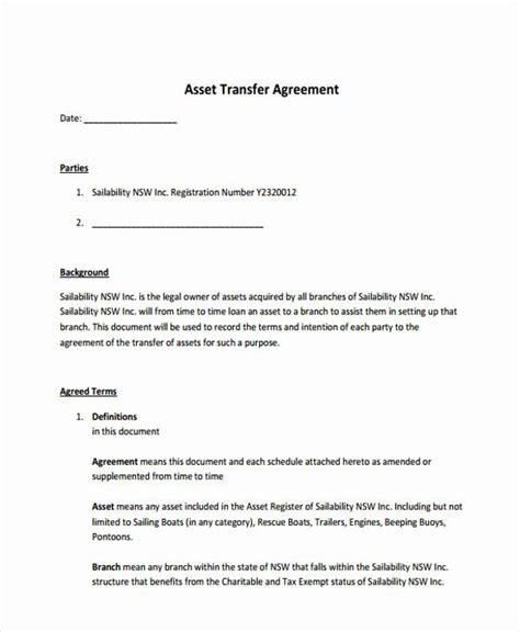 Transfer Of Business Ownership Agreement Template Best Of 12 Transfer Agreement Templates Free