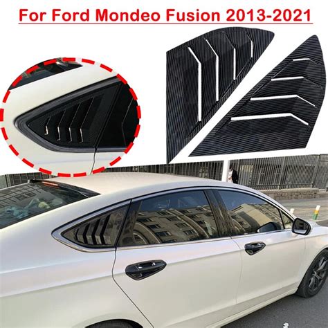 Rear Quarter Side Window Louvers Scoop Cover Vent For Ford Fusion