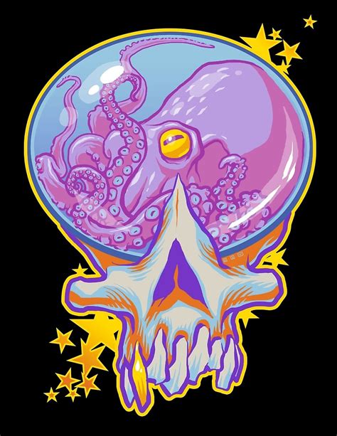 Skull Gumball Octopus By Cs3ink Redbubble