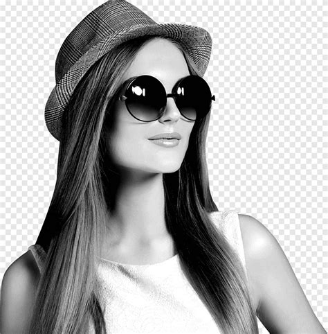 Sunglasses Sun Hat Goggles Long Hair Sunglasses White Hat Png Pngegg