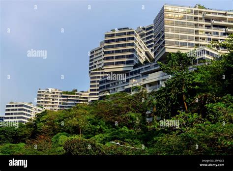 The Interlace Is Modern Apartment Building Complex Singapore Stock