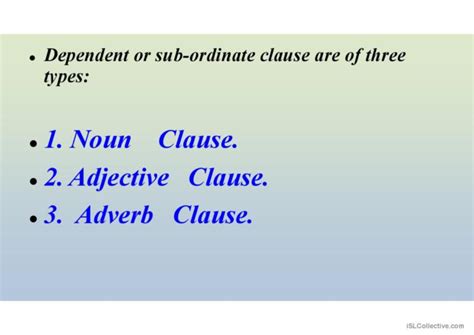 Clause Grammar Guide English ESL Powerpoints