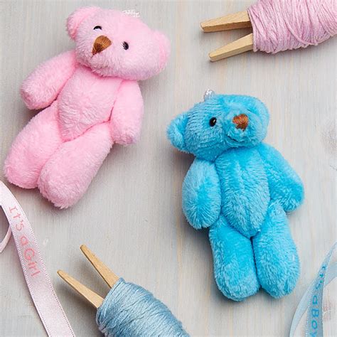 Gender Reveal Miniature Plush Jointed Teddy Bears Bears Dolls