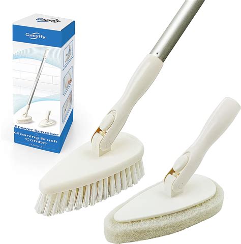 Qaestfy Shower Scrubber And Cleaning Brush Combo 51 Aluminum Long