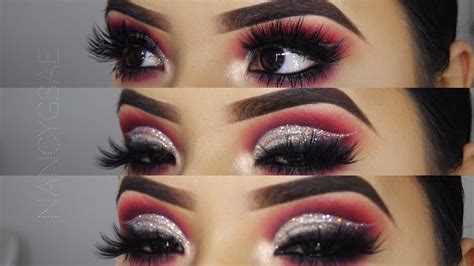 Glitter Cut Crease Makeup Look For Hooded Eyes Dramatic