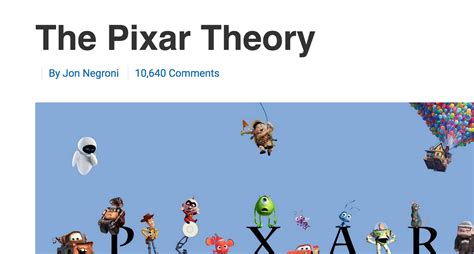 The Pixar Theory Pixar Theory Pixar Pixar Movies