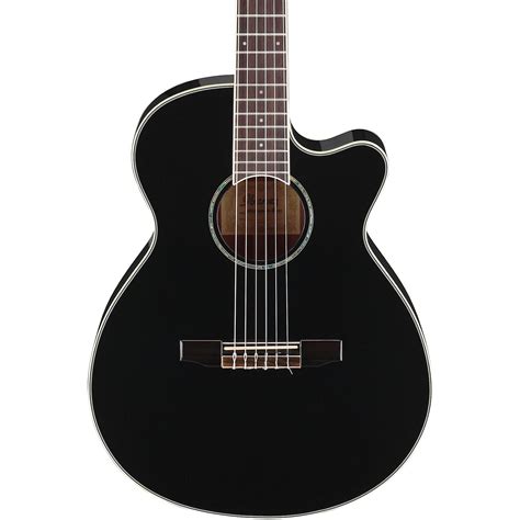 Ibanez Aeg10nii Nylon String Cutaway Acoustic Electric Guitar Black