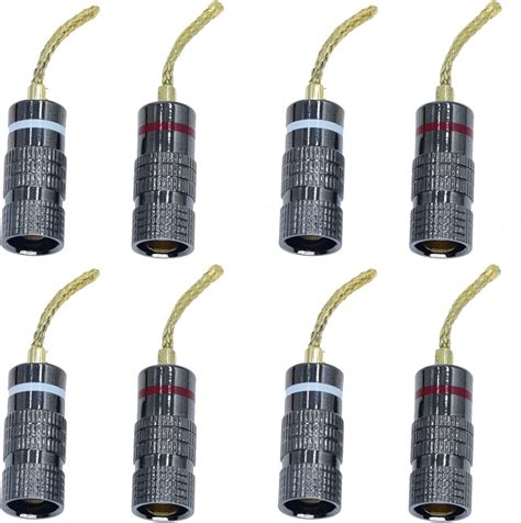 Screw Type Connectors Deadbolt Flex Pin Banana Adapter Plug To 4mm Female Bananas Jack Center