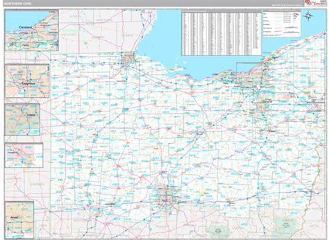 Ohio Northern Zip Code Maps Premium