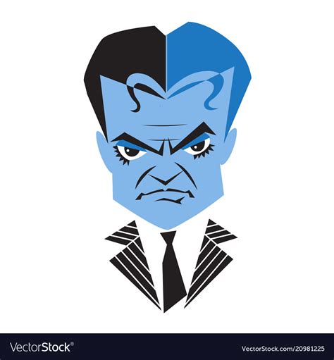 Caricature Of Actor James Cagney Royalty Free Vector Image