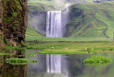 Zen Moment Of The Day Waterfall Landscape Iceland Photos