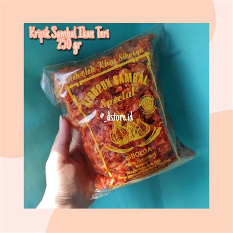 KERIPIK SAMBAL IKAN TERI SIBOLGA (250 GR) | Shopee Indonesia