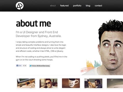About Me Page By Adham Dannaway On Dribbble