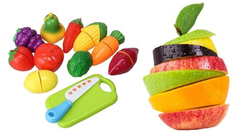Toy Fruits And Vegetables Velcro Cutting Fun Game Youtube