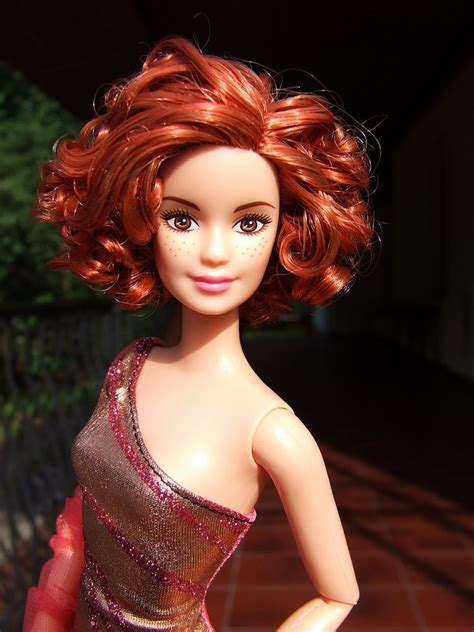 Custom Barbie Fashionistas Barbie Ruiva Bonecas De Moda Vestido Barbie