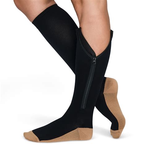 Theramagic Zipper Knee High Compression Socks For Men And Women 20