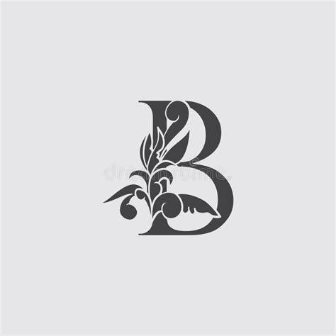 Monogram Letter B Luxury Logo Icon Vintage Deco B Letter Logo Design