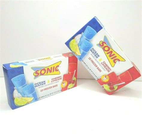 Sonic Ocean Water Cherry Limeade Freezer Flavor Pops 20 Bar Total Exp 7
