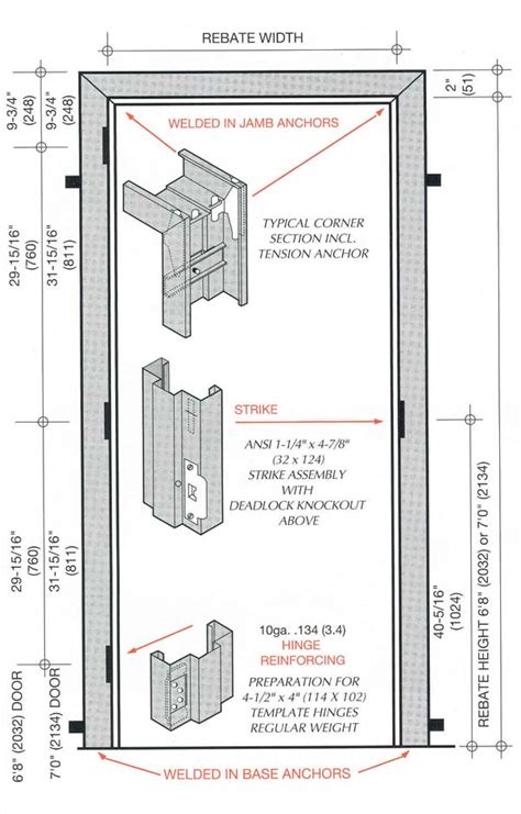 Provide hollow metal door frames. Door Frame: Standard Door Frame Dimensions
