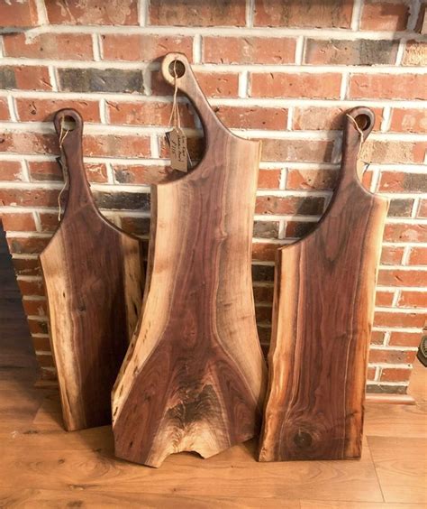 Live Edge Black Walnut Charcuterie Boards Woodworking Projects Wood