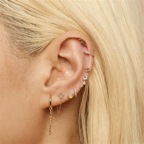 aesthetic ear piercing ideas in 2022 earings piercings pretty ear piercings unique ear piercings