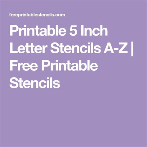 Printable 5 Inch Letter Stencils A Z Free Printable Stencils Letter