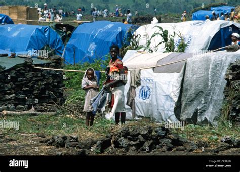 Refugee Camp In Goma Democratic Republic Of The Congo In 1995 Area Used To House Rwandan Hutus