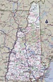 Large detailed roads and highways map of New Hampshire state with all ...