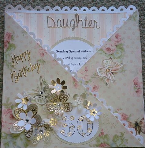 Daughter Th Birthday Box Card Gold Flowers Special Birthday Box Th Birthday Cards