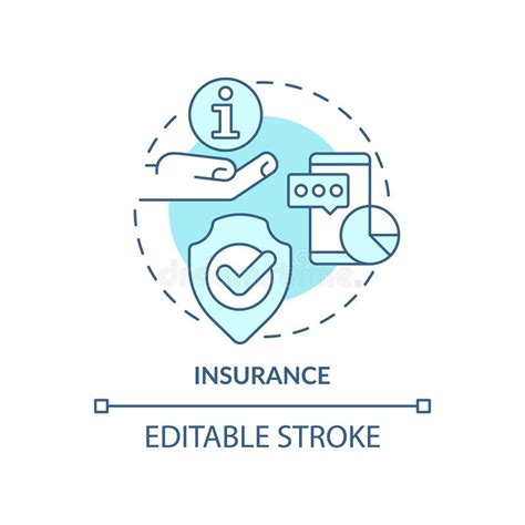 Insurance Turquoise Concept Icon Stock Vector Illustration Of