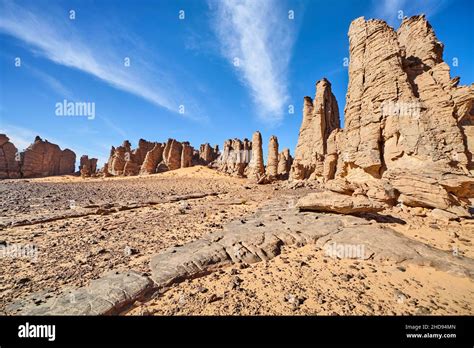 Rocks Of Sahara Desert Tassili Najjer Algeria Stock Photo Alamy