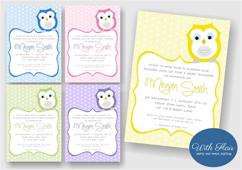 I have made baby shower invitations, baby shower games, gift tags, labels, cute cupcake toppers, candy wrappers and many more free printables for your baby shower party. With Flair | Party Printables | Invitations | Decor | Styling: Owl Baby Shower