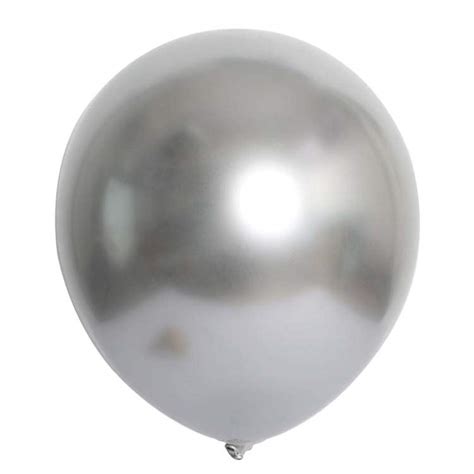 50 Pack Chrome Silver 12inch Chrome Shiny Metallic Latex Balloons For